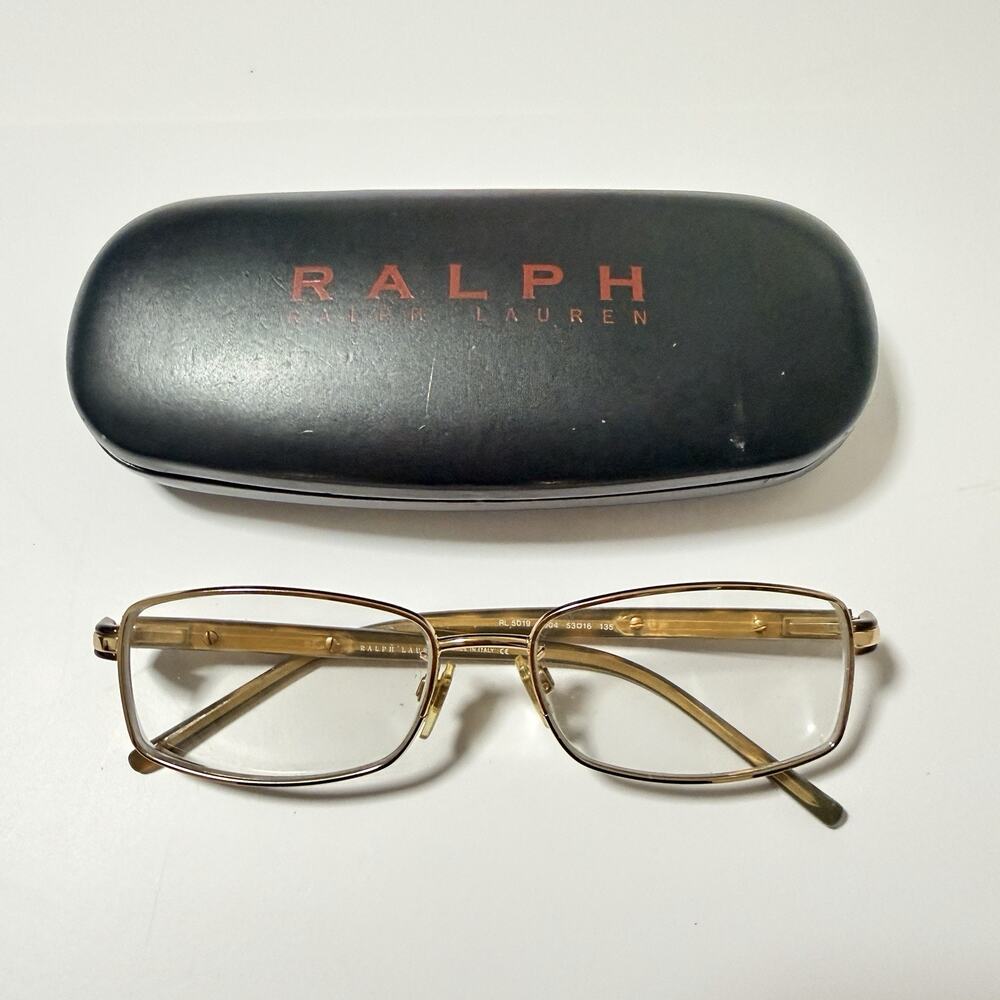 Ralph Lauren RL 5019 9004 Eyeglasses Frame Gold Tortoise 53-16-135 Vintage